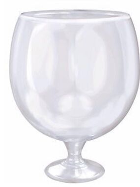 Party city, clear plastic candy bowl with pedestal